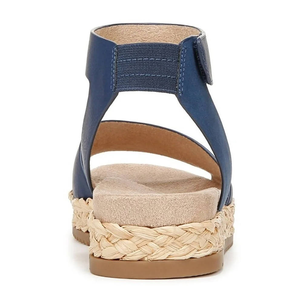 Soul Naturalizer Women Strappy Flat Elegant Braided Espadrille Sandal 9 M Blue - Picture 5 of 16